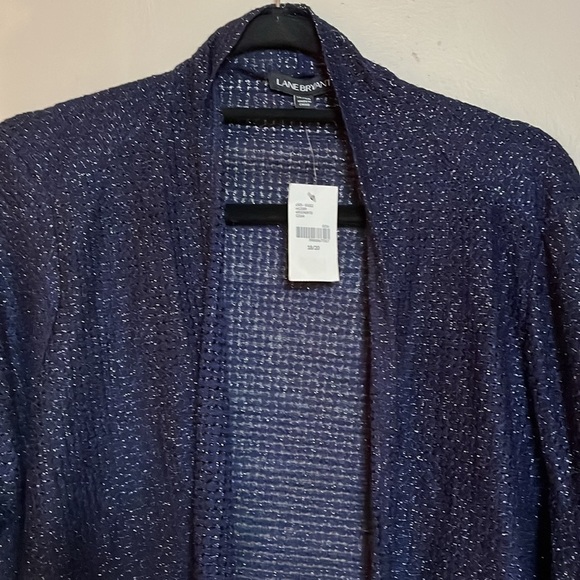 Lane Bryant Cardigan 18/20 Plus Open Front Lightweight Cardi Blue Sweater NWT - Picture 2 of 13